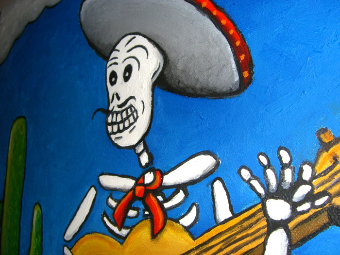 Painting Calavera Close up paint