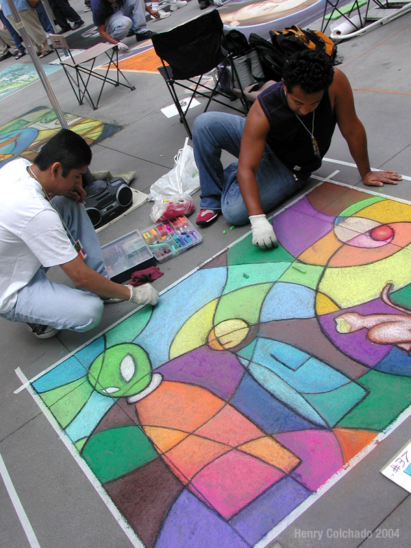 Pasadena Chalkfest Street Art 2004