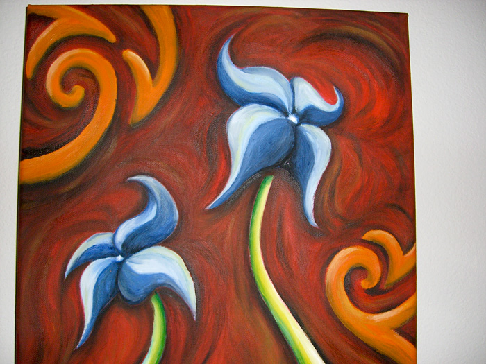 Flower swirls painting