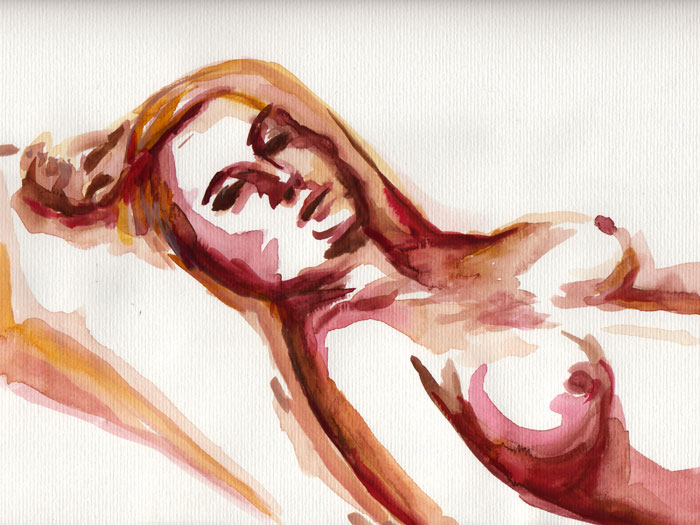 female nude drawing by Henry Colchado