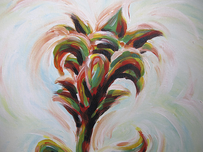 Acrylic painting - Colorful Flower - Henry Colchado