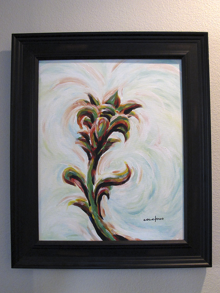 Framed Painting - colorful flower