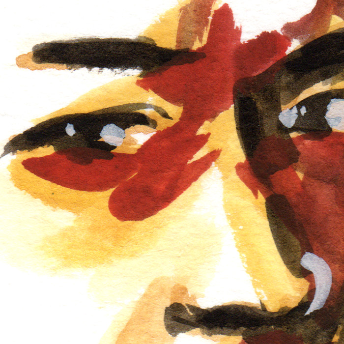 watercolor closeup eyes by Henry Colchado